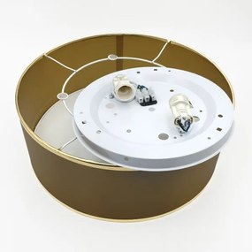 Plafonieră SIRJA DOUBLE, 2 x E14, 15 W fiecare, 230 V, Ø 35 cm, maro/auriu