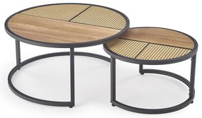 Masa de cafea Garmin, stejar auriu/negru