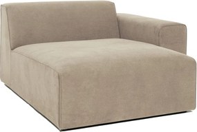 Modul pentru canapea bej din catifea reiată (partea dreaptă) Sting - Scandic
