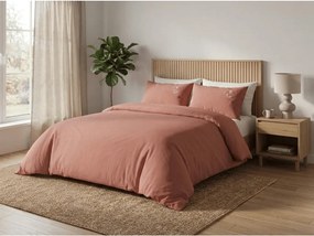 Lenjerie de pat din bumbac PLAIN BEAUTY teracota Dimensiune lenjerie de pat: 2 buc 60 x 70 cm | 200 x 220 cm