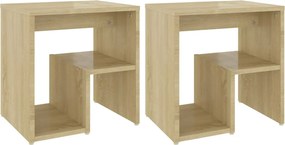 vidaXL Noptiere, 2 buc., stejar Sonoma, 40x30x40 cm, PAL