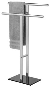 WENKO 25389100 - Suport pentru prosoape LAVA, 50x81,5 cm, inox/argintiu/negru