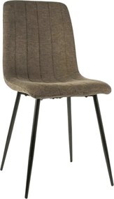 Scaun ALAN, verde olive/negru, stofa/metal, 45x39x91 cm