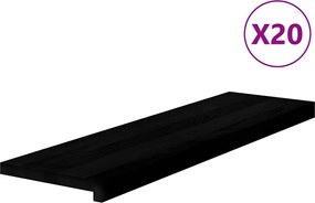 vidaXL Trepte de scară 20 buc maro închis lemn masiv de stejar