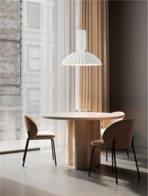 Lustra suspendata design decorativ Ghips, AMMOS alb