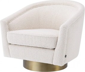Fotoliu rotativ design lux Catene auriu finisaj mat/ crem 113943 HZ