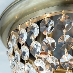 Plafonieră de cristal Orion DLU 1840/47 PLAFOND 6xE27/40W/230V d. 47 cm bronz