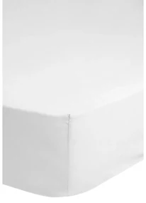 Cearșaf elastic din bumbac satinat HIP, 160 x 200 cm, alb