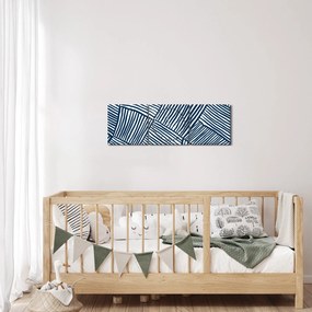 Tablou - linie 3D (cu ceas) (90x30 cm)