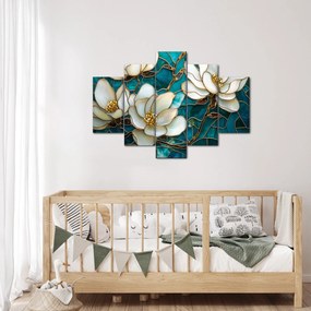 Tablou - Vitraliu cu magnolie (150x105 cm)