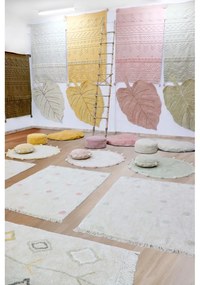 Covor pentru copii kaki/crem lavabil/țesut manual din bumbac 120x160 cm Hippy Dots Olive – Lorena Canals