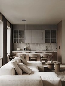 Lustra LED suspendata stil minimalist LOOMA negru