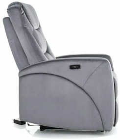 Fotoliu recliner Kronos velvet gri Blu14