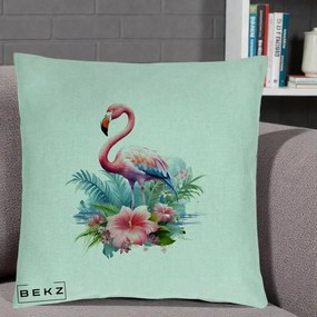 Perna Decorativa Raton in Halat Roz, 40x40 cm, Verde Menta, Husa Detasabila, Perna Inclusa, BEKZ®