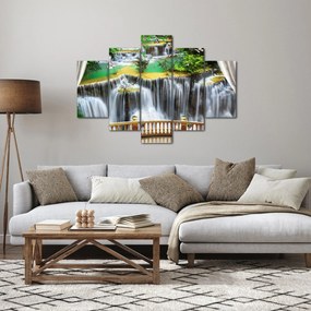 Tablou - Privire la cascade magice (150x105 cm)