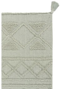 Covor verde deschis lavabil/țesut manual din bumbac 120x160 cm Tribu Olive – Lorena Canals