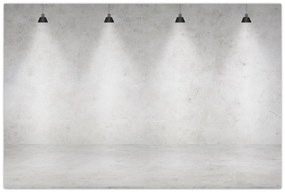 Tablou - Perete de beton cu lumini (90x60 cm)