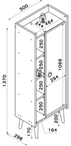 Dulap Mavade 4 (stejar + alb) . 1094225