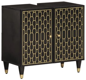 vidaXL Dulap pentru chiuveta de baie, 62x33x58 cm, lemn masiv de mango