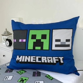 Lenjerie pat din bumbac Jerry Fabrics Minecraft Hostile Mobs luminoasă, 140 x 200 cm, 70 x 90 cm