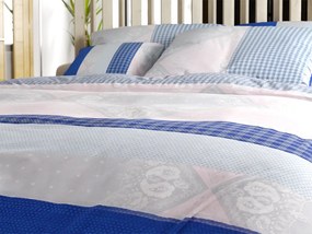 Lenjerie de pat din bumbac Renforcé LUKA albastru Dimensiune lenjerie de pat: 70 x 90 cm | 140 x 200 cm