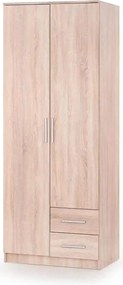 Dulap LIMA S-2, stejar sonoma, PAL laminat, cu 2 usi si 2 sertare, 80x