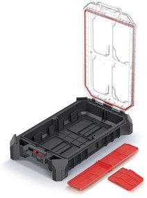 Organizator C, 36,8 cm, jos cu compartimente, negru