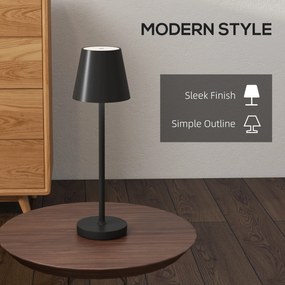 HOMCOM Lampă de Masă cu 3 Lumini Albe, Lampă de Birou Portabilă, Modernă cu Cablu Inclus, Ø11,2x36,5 cm, Negru | Aosom Romania