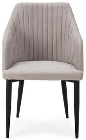 Set de scaune de sufragerie gri deschis 2 buc. tapițat Nadi – Marckeric