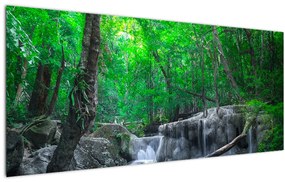 Tablou - Cascada Erawan, Kanchanaburi, Thailanda (120x50 cm)