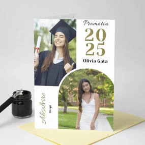 Felicitare personalizata cu doua fotografii si mesaj