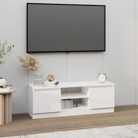 Comodă TV cu ușă, alb, 102x30x36 cm