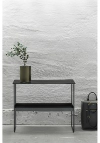 Masă consolă neagră din metal 29x78 cm Bull – LIND DNA