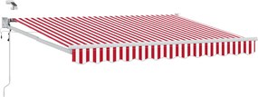 vidaXL Cort electric retractabil Roșu și Alb 3,5 x 2,5 m