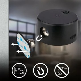 Briloner 3896015 - Aplica de perete LED reîncărcabilă și reglabilă, 1,6W/5V 1500 mAh, negru