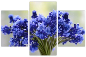 Tablou buchet cu flori albastre (90x60 cm)