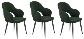 Set 3 scaune K364 velvet verde BF25