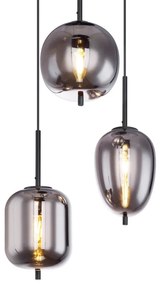 Lustra cu 3 pendule design modern BLACKY fumuriu 15345-3 GL