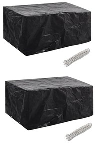 vidaXL Huse mobilier grădină 2 buc. 180x140 cm set poliratan 8 ocheți