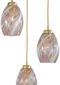 Lustra moderna cu 3 pendule design italian 10034 multicolor
