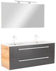 Mobilier complet de baie Vario Clam 120 stejar-antracit