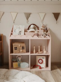 Biblioteca pentru copii BOOK NOOK SUNSET 71x76 cm, roz