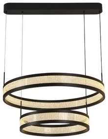 Lustră LED dimabilă pe cablu LED/40W/230V negru + telecomandă