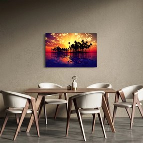 Tablou insulă în apus de soare (90x60 cm)
