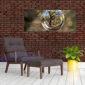 Tablou - Reflecție intr-o sferă transparentă (120x50 cm)