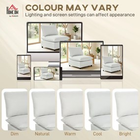 HOMCOM Scaun accent, scaun Leathaire modern cu șezut lat și adânc, pernițe groase, montaj ușor, gri | Aosom Romania