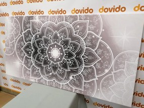 Tablou Mandalea orientală în design alb-negru