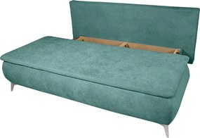 Canapea extensibila Sofie, cu lada pentru depozitare, 3 locuri, 203x92x86 cm, Mint