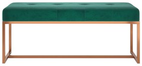 Banca, verde inchis, 110x36x45 cm, catifea Verde inchis