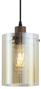 Spot modern bronz închis cu sticlă ambră pentru sistem de șină monofazat - Iconic Dome